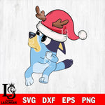 bluey christmas 12 svg eps dxf png file, digital download