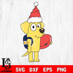 bluey christmas svg eps dxf png file, digital download