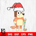 bluey christmas 3 svg eps dxf png file, digital download