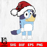 bluey christmas 4 svg eps dxf png file, digital download