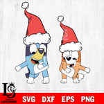 bluey christmas 6 svg eps dxf png file, digital download