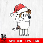 bluey christmas  svg eps dxf png file, digital download