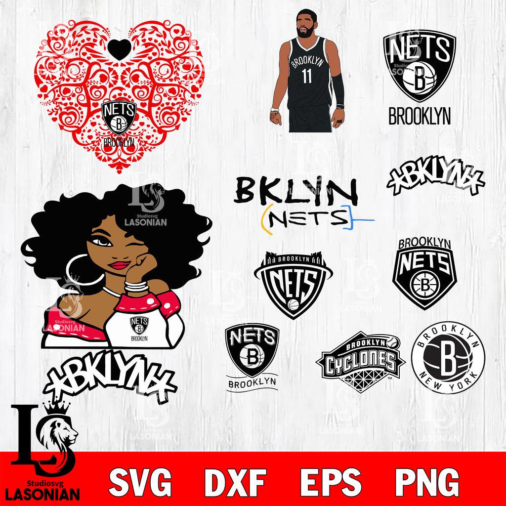 Bundle Brooklyn Nets Logo svg eps dxf png file