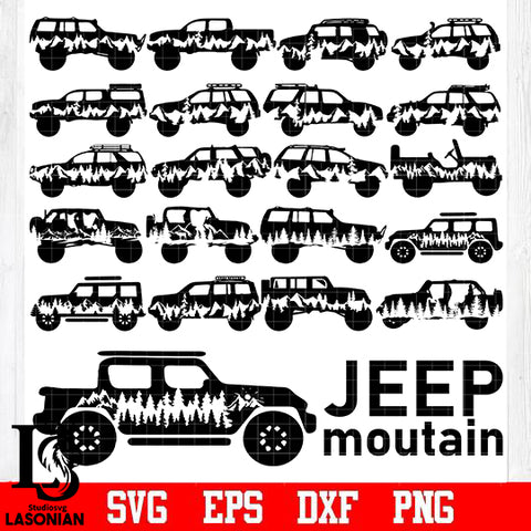 bundle Jeep Cars, Moutain Svg dxf eps png file