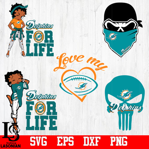 bundle Miami Dolphins svg,eps,dxf,png file