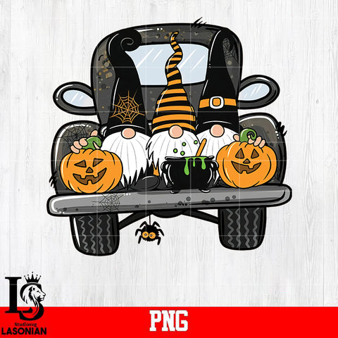 gnomies driving car halloween png file