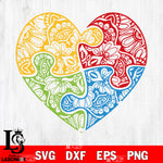 heart Autism svg dxf eps png file