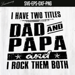 i have two titles DAD and PAPA PNG file