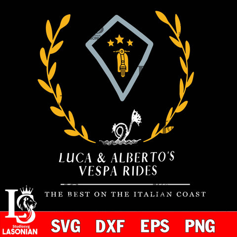 luca & alberto vespa rides svg eps png dxf file, digital download