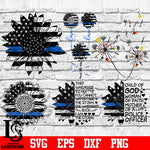 police flower bundle svg dxf eps png file