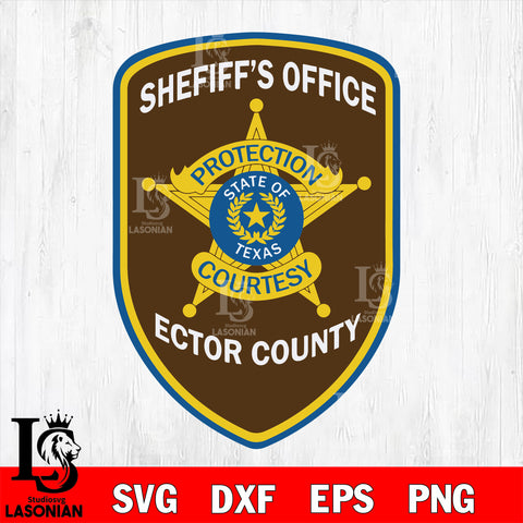 sheriff ector county police svg eps dxf png file