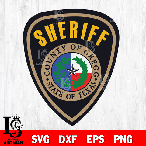 sheriff gregg county texas police svg eps dxf png file